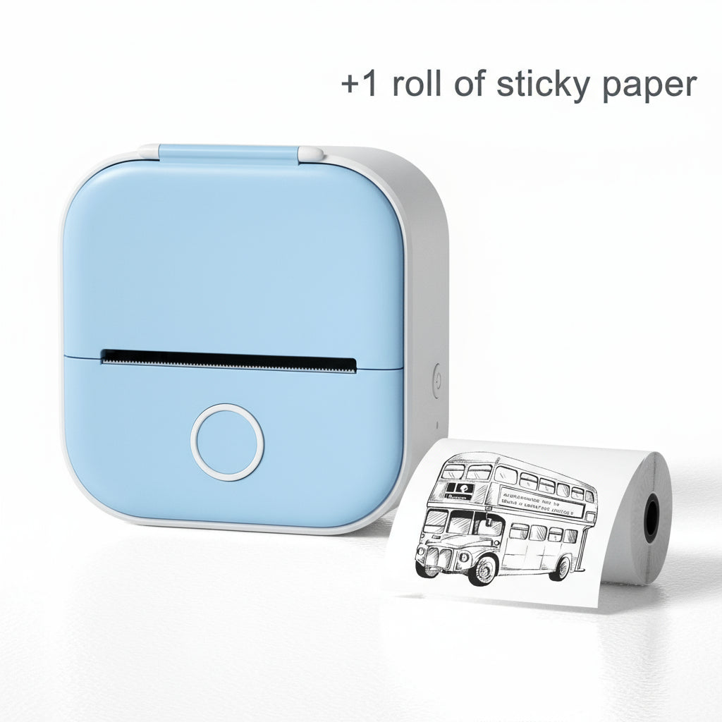Portable wireless mini thermal printer