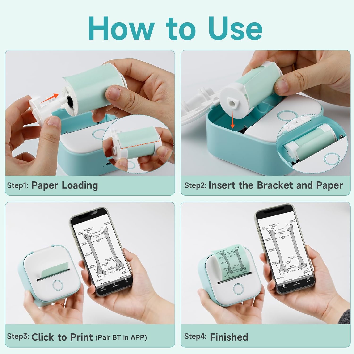 How to use jynex mini thermal printer 