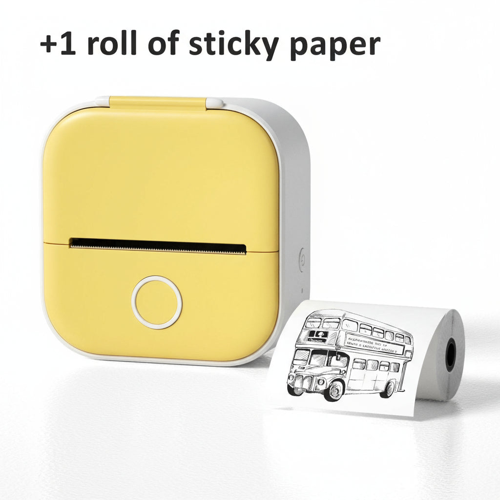 Portable wireless mini thermal printer